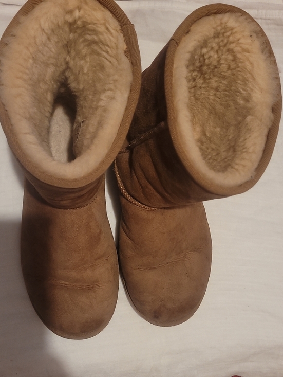 UGG Shoes - UGG Short Shearling-Lined Winter Boots - Chestnut